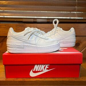 White Nike Air Force 1 Shadow